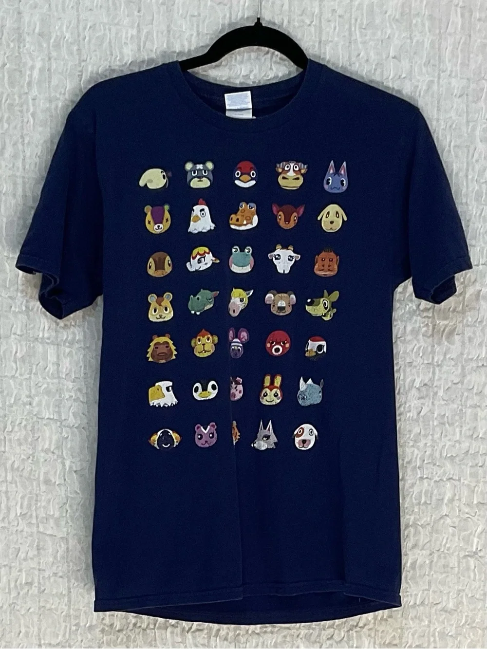 Nintendo Animal Crossing Villagers Graphic T-Shirt Navy Blue Small Port & Co